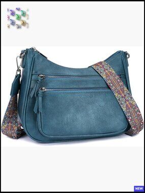 Crossbody Bag Multi Pocket Shoulder Handbag Lightweight Travel Purse